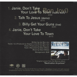 BON JOVI - JANIE DON'T TAKE YOUR LOVE TO TOWN