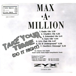 MAX-A-MILLION - TAKE YOUR TIME