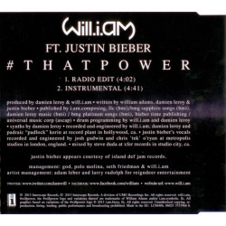 WILL I AM FEAT JUSTIN BIEBER - THAT POWER