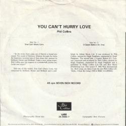 PHIL COLLINS- YOU CAN'T HURRY LOVE