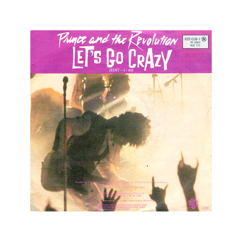 PRINCE - LET'S GO CRAZY (ED. 1985)