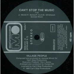 VILLAGE PEOPLE - CAN'T STOP THE MUSIC (ED. 1980)