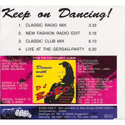 DJ BOBO - KEEP ON DANCING! (ED. 1993)