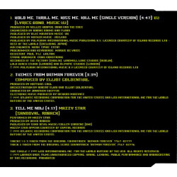 U2 - HOLD ME, THRILL ME, KISS ME, KILL ME  (ED. 1995)