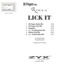 20 FINGERS FEAT. ROULA - LICK IT (ED. 1995)