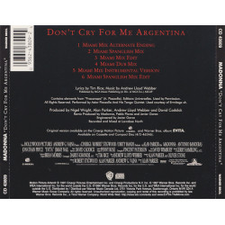 MADONNA - DON'T CRY FOR ME ARGENTINA (ED. 1997)