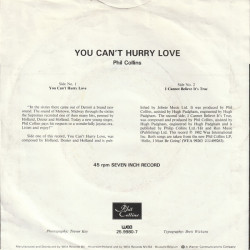 PHIL COLLINS - YOU CAN'T HURRY LOVE (ED. 1982)