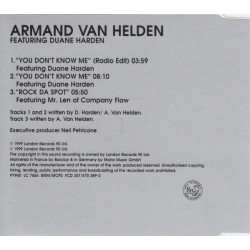 ARMAND VAN HELDEN FEATURING DUANE HARDEN - YOU DON'T KNOW ME (ED. 1999)