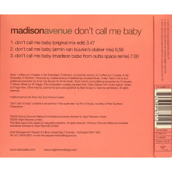 MADISON AVENUE - DON'T CALL ME BABY (ED. 2000)